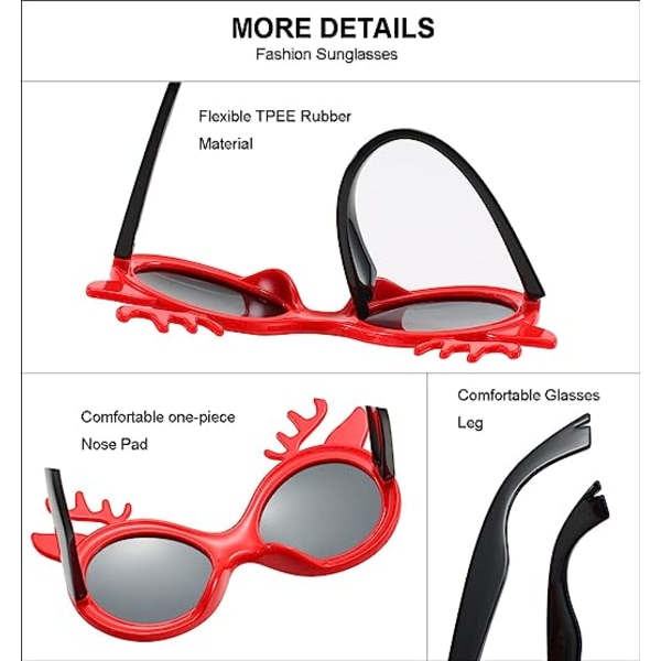 Søde børnesolbriller – polariserede fleksible TPEE-gummisolbriller til børn, piger, drenge i alderen 3-10