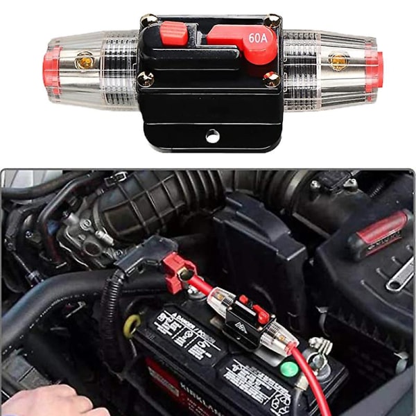 Bil Truck Circuit Breaker Självåterställning 20a 30a 40a 50a 60a 80a 100a 150a Auto Audio Säkringshållare Power 12v 24v| | Ivory