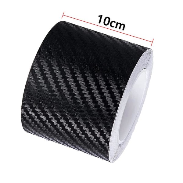 5/10m 3d karbonfiber bilklistremerke DIY Paste Protector Strip Auto Dørterskel Sidespeil Anti Scratch Tape Vanntett Beskyttelsesfilm| | 10cm 3m