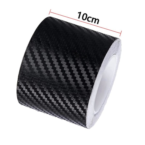 5/10m 3d karbonfiber bilklistremerke DIY Paste Protector Strip Auto Dørterskel Sidespeil Anti Scratch Tape Vanntett Beskyttelsesfilm| | 10cm 5m