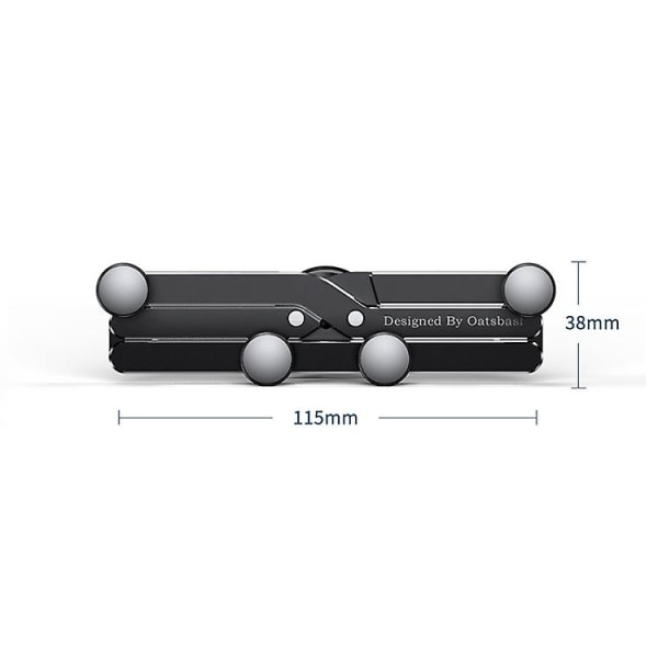 Oatsbasf 02750 Gravity Car Mobiltelefon Holder Navigationsspænde i bilen Beslag til luftudtag Black