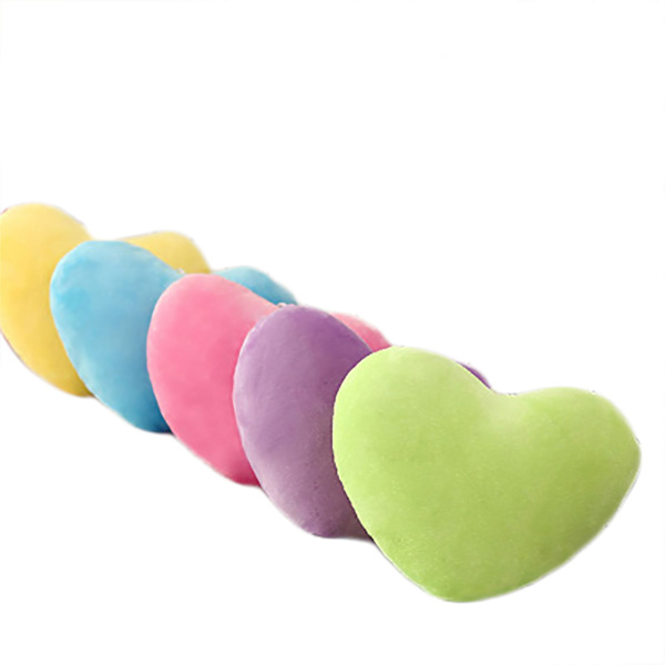 15 cm Plysj hjerteform Pute Dekorative ryggputer til gave til Valentinsdagen Pink One Size