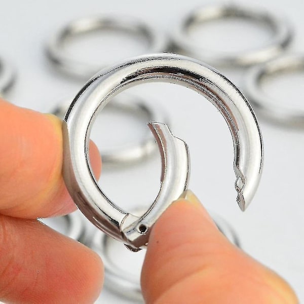 5 stycken/lot Utomhusverktyg Zinklegering Edc Spännen Clips Karbinhake Runda avtryckarkrokar 20mm