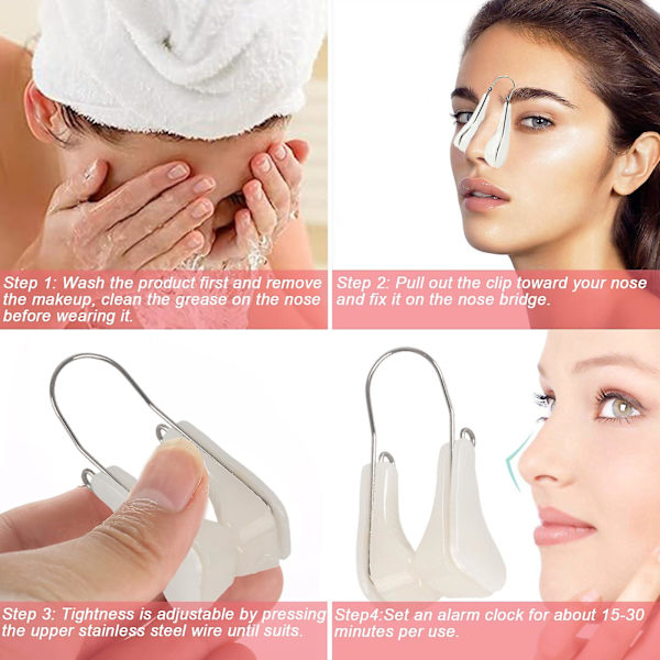 2 kpl Nenä ylös Muotoileva nostoklipsi Bridge Beauty Enhancer Reshaper Nose Suoristava Clip Nose Enhancer