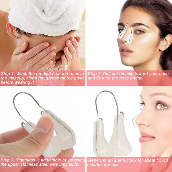 2 stk. Nose Up Shaping Lifting Clip Bridge Beauty Enhancer Reshaper Næse Straightening Clip Nose Enhancer