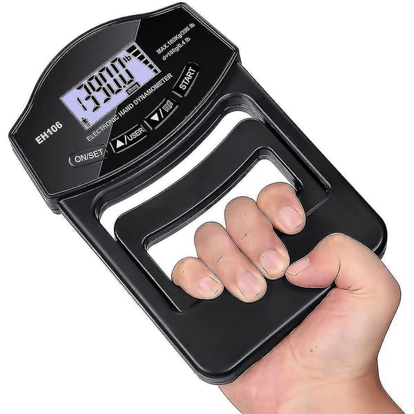 Grebstyrketester, 396lbs/180kg Digital Hånddynamometer Grebsstyrkemåler Usb Lcd-skærm Håndgrebsdynamometer