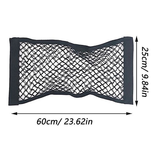 Auton takaosan tavaratilan säilytysverkko Istuin Joustava String Net Magic Tarra Mesh Auton organizer Tarvikkeet Selkälaukku - Säilytys Siivous 25 x 60cm