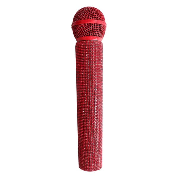 Kvalitets Performance Mikrofon Legetøj Tilbehør Med Glitrende Design Forbedrer Scenetilstedeværelse Og Visuel Appel Rød Red