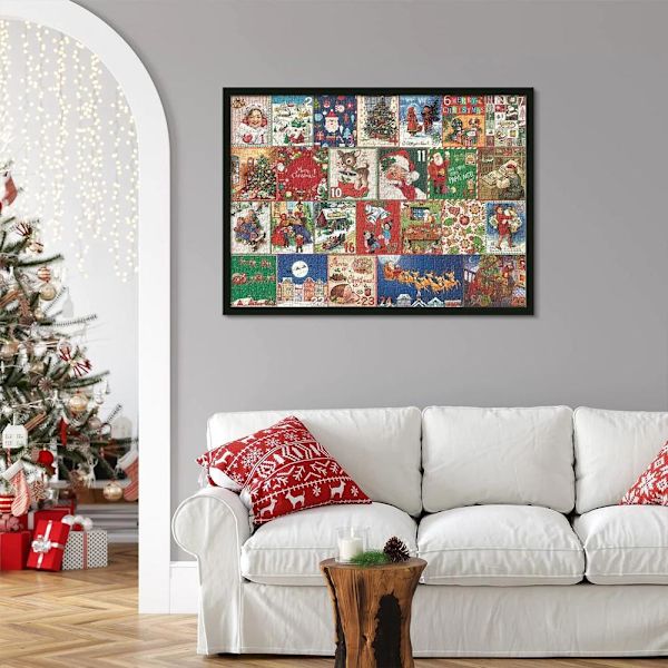 Jul adventskalender pussel DIY-leksak för barn 1000st