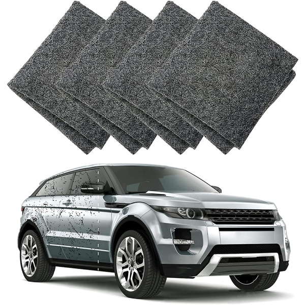 4 pakker Nano Sparkle-klud, Nano Magic-klud til fjernelse af ridser på bilen, nem at polere overflader