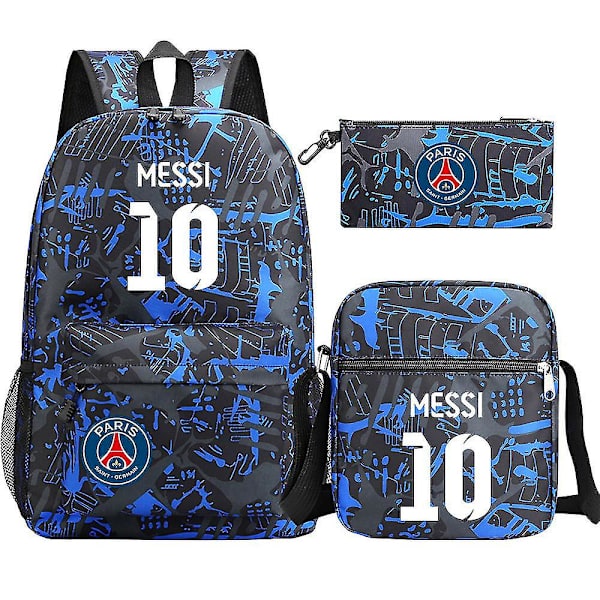 Messi Man Ryggsäck - Skolväskor för tonårsflickor, pojkar - 3st Laptop Casual Mochilas - Dam, Herrryggsäck 8