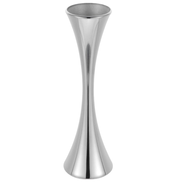 Desktop Vase i rustfrit stål Bordplade Dekorativ Vase Blomsterbeholder til hjemmet Silver 17x5cm