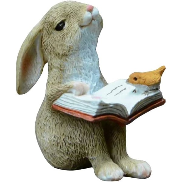 Miniature Fairy Garden Rabbit Statue - Lue Kani luottavaisesti