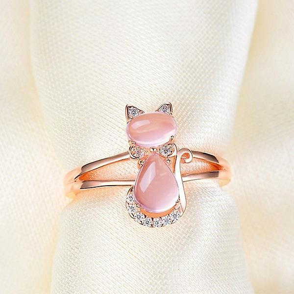 Ny Cat Charm Hänge Set Set Dammodesmycken 1 Ring
