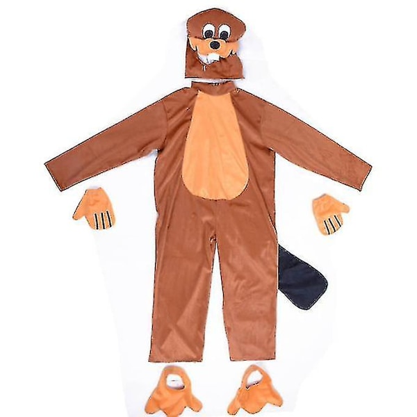 Aikuisten ja lasten saukkoasut, halloween-asut, vanhemman ja lapsen pelinäytöspuvut 80-90cm