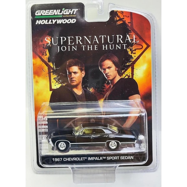 Modell 1:64 Supernatural 1967 Chevrolet Impala Sport Sedan Diecast metalllegering modell billeker for barn gavesamling Chevrolet 5