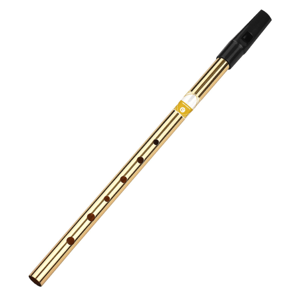 Irish Whistle Flute Key Of D 6-hulls Fløyte Blåsemusikkinstrumenter For nybegynnere Middels Eksperter Gold Key of C