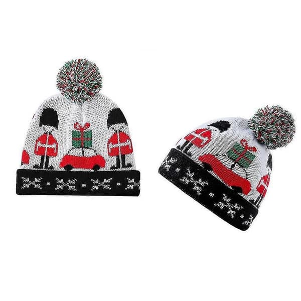 Bil Jul Ullmössa Stickad Mössa Skull Cap Jul För Tonåringar