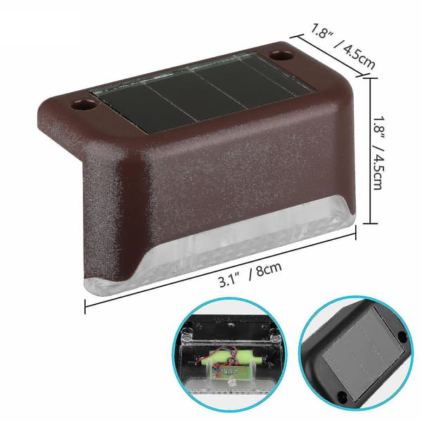 Fg-led Solar Havevæglampe Hegnslys White-Black