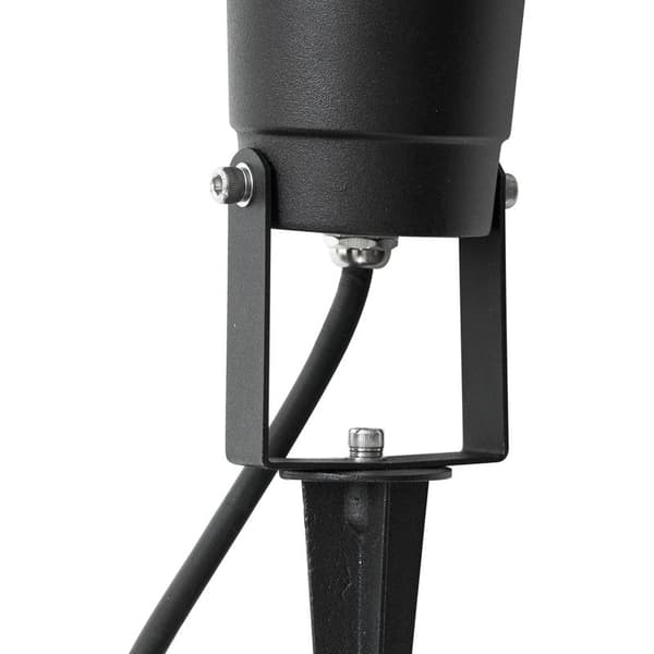Spike Spotlight Sort inkl. LED Justerbar IP65 med ledning og stik - Basic Black