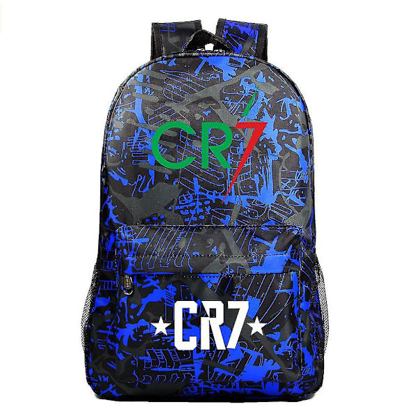 Cr7 Cristiano Ronaldo -reppu pojille ja tytöille - sarjakuva lasten koulukirjalaukku, jossa on suuri tilavuus, matkareppu ja olkalaukku 4