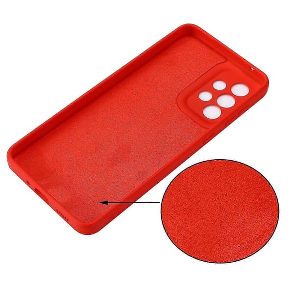 Til Samsung Galaxy A33 5G Farve Flydende Silikone Telefoncover Red