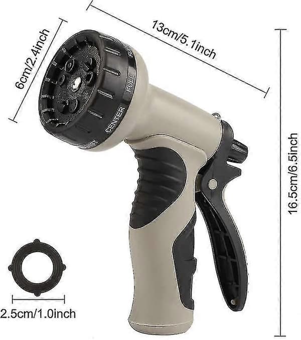 Trädgårdsdusch, 9 munstycken Multifunktionell trädgårdshanddusch Spraypistol Spraymunstycke