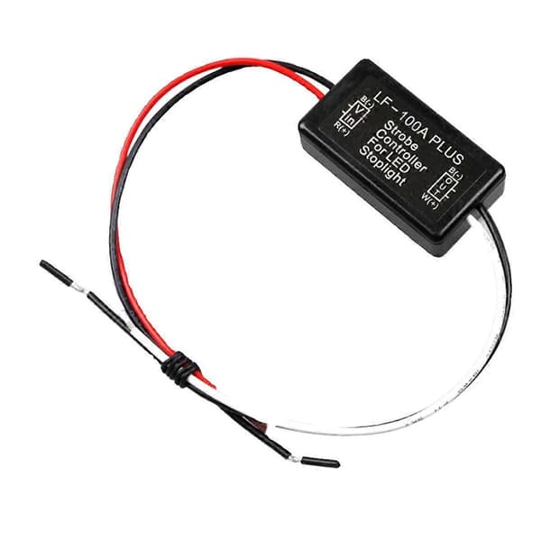 LF-100A Bil Blinklys Strobe Kontroller Blinkmodul Black