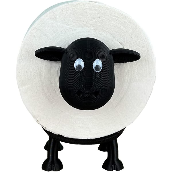 Får Toalettpappershållare - Toalettpapper Deco Black - Toalettrullehållare Wc