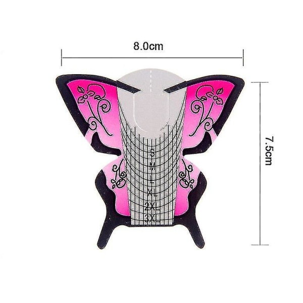 500kpl/rulla Butterfly Nail Forms Nail Forms Tarra Nail Forms UV Gel Akryyli French S073|Kynsilomake