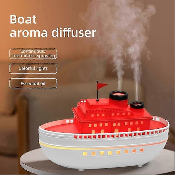 Kryssningsfartyg Aromaterapi Diffuser Kryssningsfartyg Luftfuktare Skrivbordsluftrenare med 2H/4H Timer för Hemmakontor 300ML JH4