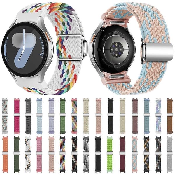 Nylon Loop Magnetisk Spænde Urrem Til Samsung Galaxy Watch 7 / 6 / 5 / 4 Orange