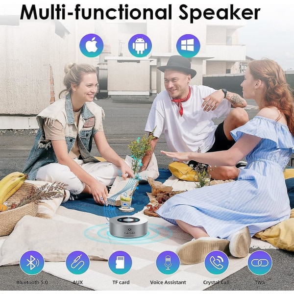Tiny Pocket Wireless Speaker - Smart Touch, automatisk sammenkobling, bærbar