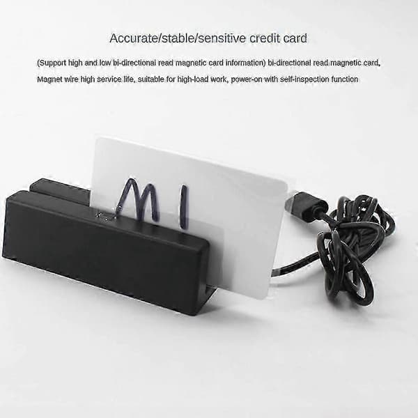 Msr90 USB magnetremsläsare 3 spår mini-swipper för PC