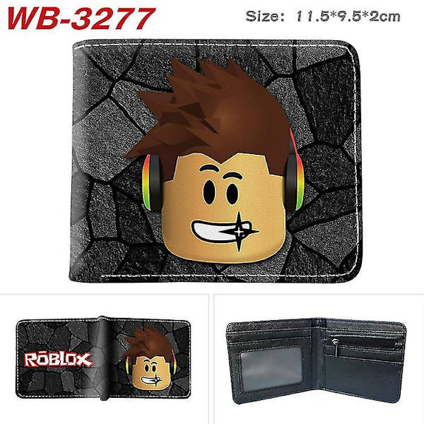 Roblox Wallet Anime Wallet Game Printed Card Halvfold Card Bag for menn og kvinner tegneserie mynt lommebok2