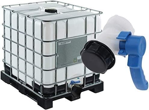Universal IBC-adapter for IBC-vanntank, IBC-tank, 62 mm IBC-kran, DN40 klaffventil
