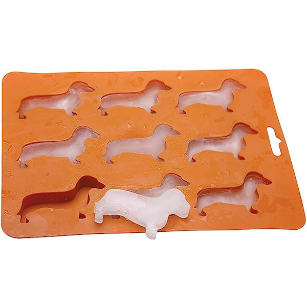 Dachs Hundeformede silikonisbitformer og -brett
