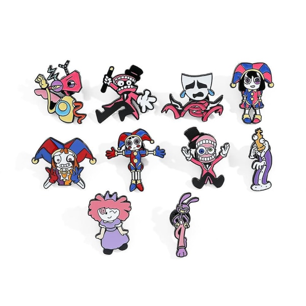 10 stk. The Amazing Digital Circus Pins For Fans Lapel Badges Souvenir Gift Collection