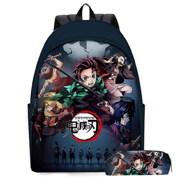Anime Demon Slayer reppu polyesteri koululaukku case opiskelijoille
