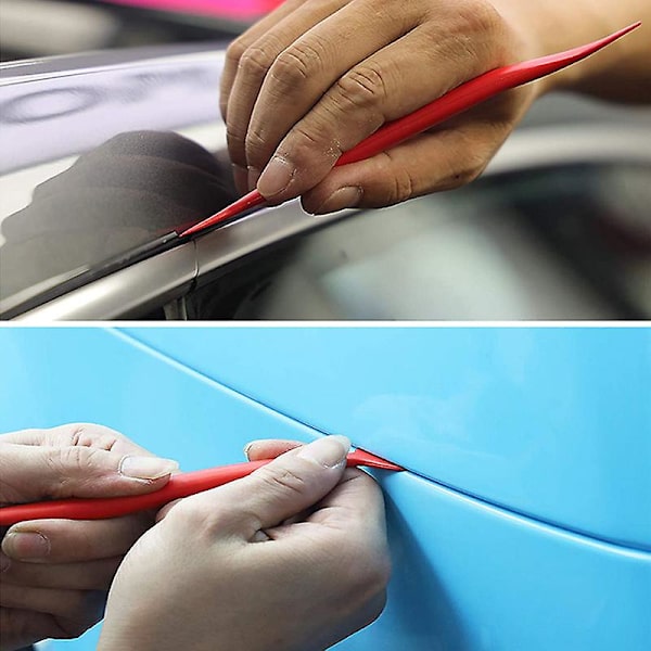 3 stk bil mikroskraber skraber hårdhed wrap vinyl værktøj bil mikro pakning gummiskraber film indpakning skraber auto reparation tilbehør| | Black