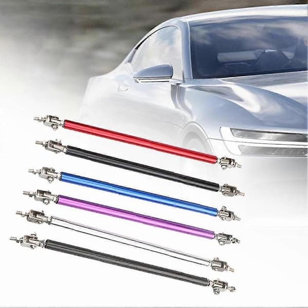 2 stk 20 cm Universal Justerbar Bil Frontfanger Leppe Splitter Støttestang Red