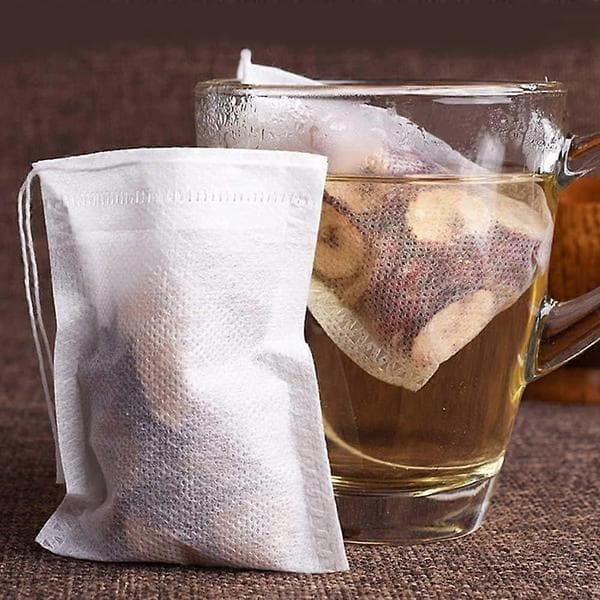2025 Seneste Model Pakke med 100 Engangs Tomme Te-poser Filterpose Tekande Te-pose Hvid Non-woven (8*10cm), Superma