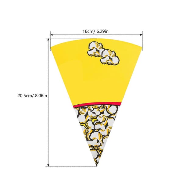 Popcorn Papirpose Kegleform til Popcorn 100 Stk. Papirkegle Slikposer