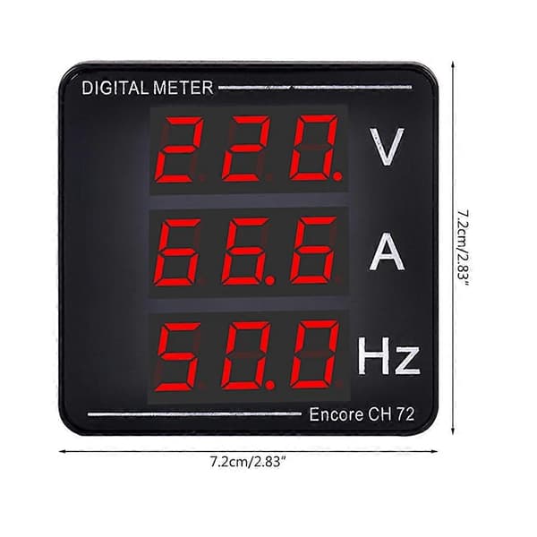 Digitalt spennings-, strøm- og frekvensmålerpanel voltmeter ammeter LED-display