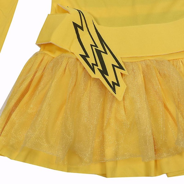 Søt Pikachu Halloween-kostyme Cosplay-kostyme Jenter Mardi Gras-kjole XL