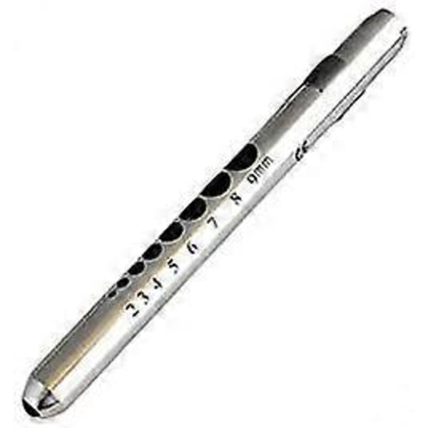 Mini pen lommelygte LED genanvendelig til hjemmet, udendørs, læge, sygeplejerske, EMT (Sort, 1 pakke) Silver