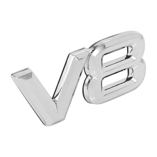 7,5x3,5cm Auto V8-tarrat 3D-kromitarra-merkki