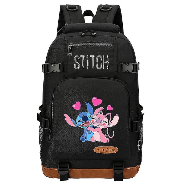 Stitch-koululaukut - Tilava reppu pojille ja tytöille - USB lataus, matka suuri kannettava tietokone opiskelijoiden koululaukkulaukku