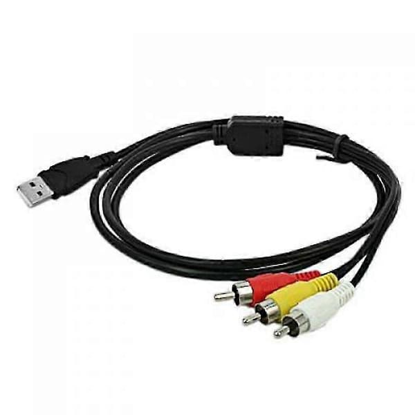 USB til 3RCA Audio Video A/V Camcorder Adapterkabel til TV Mac PC Værktøj