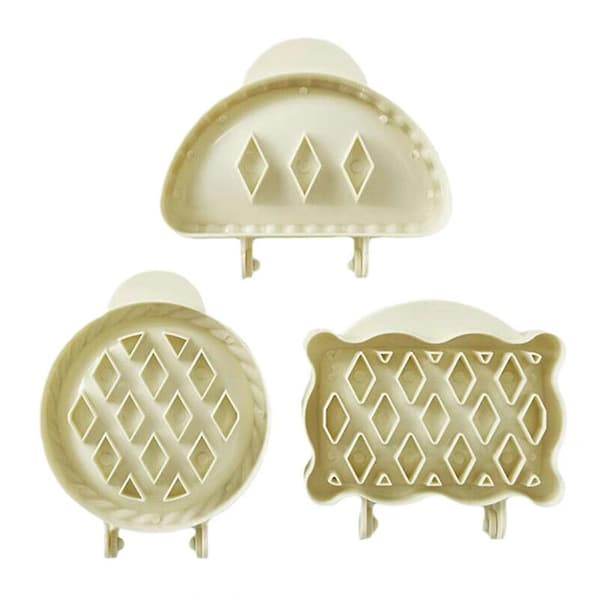 Klassiske Mini Tærteforme DIY Form Køkkenredskab Round Half Round Rectangle 3Pcs
